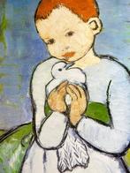 Pablo Picasso (after) - Lenfant au pigeon (1901) - Jaren, Antiek en Kunst, Kunst | Tekeningen en Fotografie