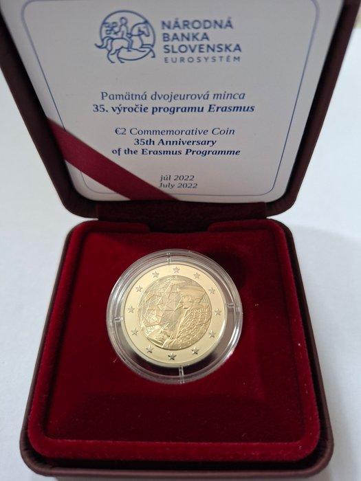 Slowakije. 2 Euro 2022 Erasmus Proof (Zonder Minimumprijs), Postzegels en Munten, Munten | Europa | Euromunten
