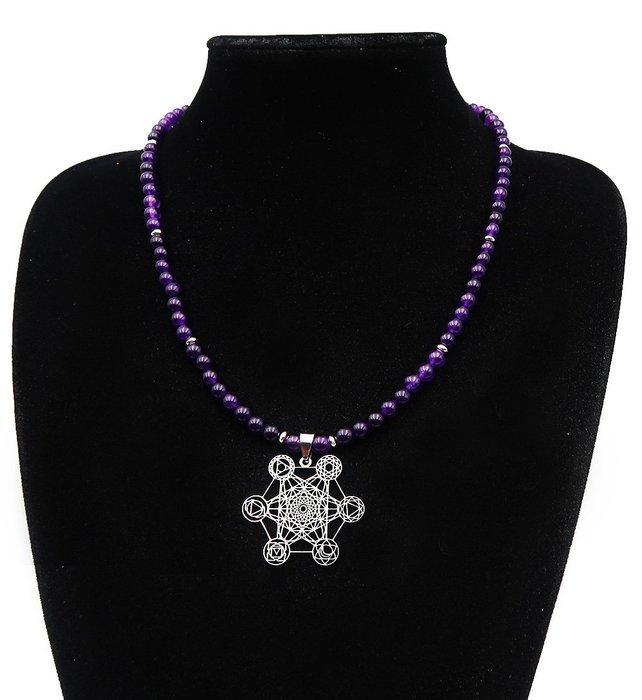 Amethist - Esoterische halsketting - Heilige geometrie en, Antiek en Kunst, Antiek | Boeken en Manuscripten