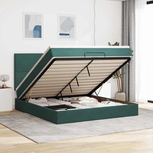 vidaXL Ottoman bed met matrassen en LEDs 160x200cm fluweel, Huis en Inrichting, Slaapkamer | Bedden, Nieuw, Verzenden