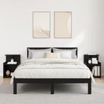 vidaXL Bedkasten 2 stuks Zwart eiken 40x35x60 cm Bewerkt, Huis en Inrichting, Verzenden, Nieuw