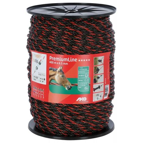 Premiumline schrikdraadkoord bruin/oranje 400m,6.5mm 3x cu, Dieren en Toebehoren, Stalling en Weidegang
