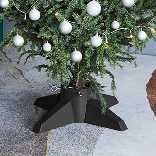 vidaXL Kerstboomstandaard 55,5x55,5x15 cm grijs, Diversen, Kerst, Nieuw, Verzenden