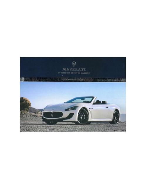 2013 MASERATI GRANCABRIO MC INSTRUCTIEBOEKJE ENGELS, Auto diversen, Handleidingen en Instructieboekjes, Ophalen of Verzenden