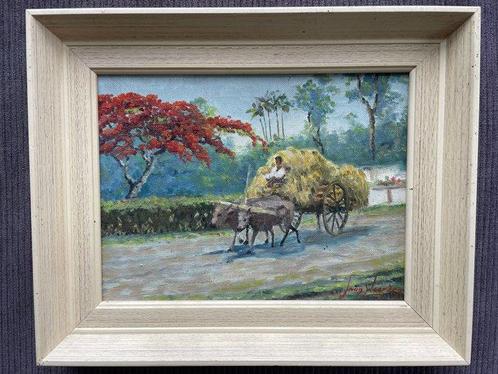 Jan van Weerden (1905-1975) - Indonesisch tafereel, Antiek en Kunst, Kunst | Schilderijen | Klassiek