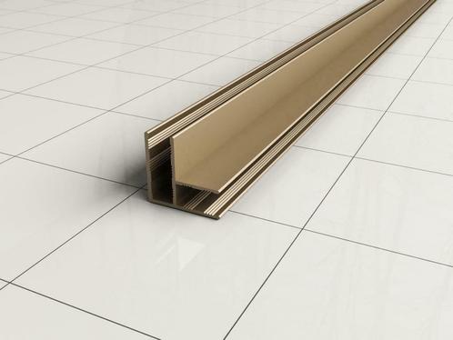 hoekprofiel tbv glaswand 1cm 200cm messing, Doe-het-zelf en Bouw, Sanitair, Ophalen of Verzenden