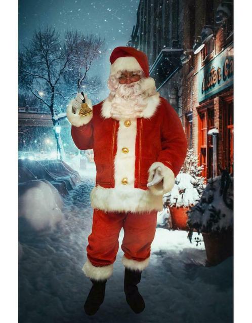 Luxe kerstman pluche met gouden knopen, Hobby & Loisirs créatifs, Articles de fête, Enlèvement ou Envoi