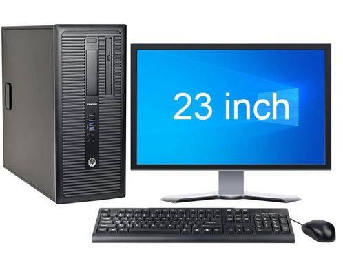 HP EliteDesk 800 G1 TWR i7 4e Gen + 23 Monitor + 2 jaar, Informatique & Logiciels, Ordinateurs de bureau, Enlèvement ou Envoi