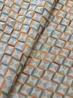 Tissu gobelin jacquard à motifs en losange de style Art Déco