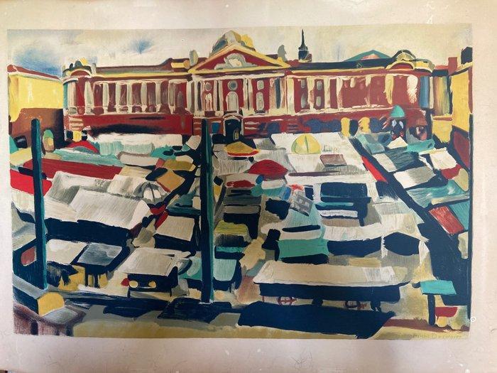 François Desnoyer ( 1894-1972) - Marché Place du Capitole, Antiquités & Art, Art | Peinture | Classique