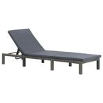 Ligbed met Kussen Antraciet - Tweede Kansje - Tuin Musthave!, Tuin en Terras, Verzenden, Nieuw, Rotan, Verstelbaar