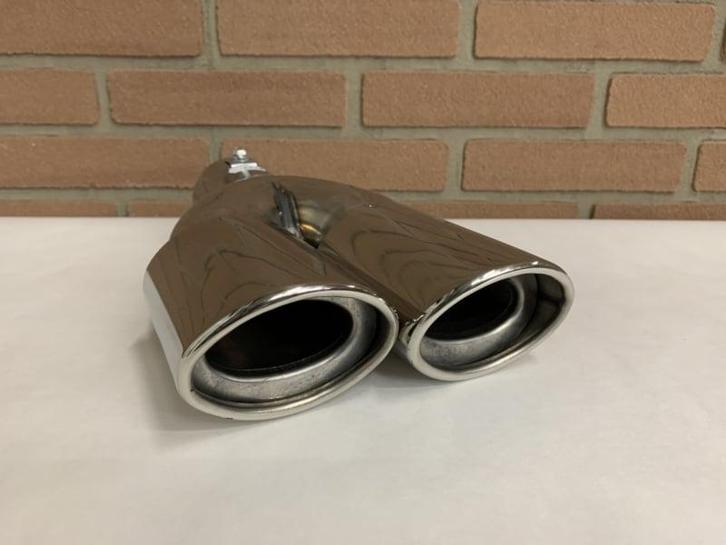 Uitlaat Sierstuk RVS Dubbel ovaal – 2 x 88X65mm LINKS, Auto-onderdelen, Uitlaatsystemen, Nieuw, Ophalen of Verzenden