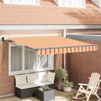 vidaXL Handmatige Uittrekbare Markies Geel en Oranjem, Verzenden, Nieuw