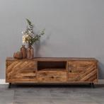 Tv-meubel Mangohout Fiona 120 cm, Huis en Inrichting, Kasten |Televisiemeubels, Verzenden, Nieuw, Overige houtsoorten, Industriële meubels