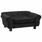 vidaXL Hondenbank 72x45x30 cm pluche zwart, Dieren en Toebehoren, Verzenden, Nieuw