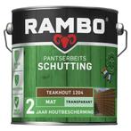 Rambo Pantserbeits Schutting Mat Transparant Teakhout 2.5L, Doe-het-zelf en Bouw, Verzenden, Nieuw