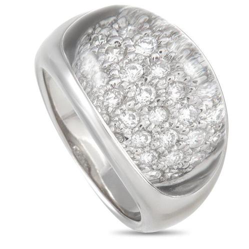 Ring - 18 karaat Witgoud, 18K witgouden ring met 0,53 ct, Handtassen en Accessoires, Ringen
