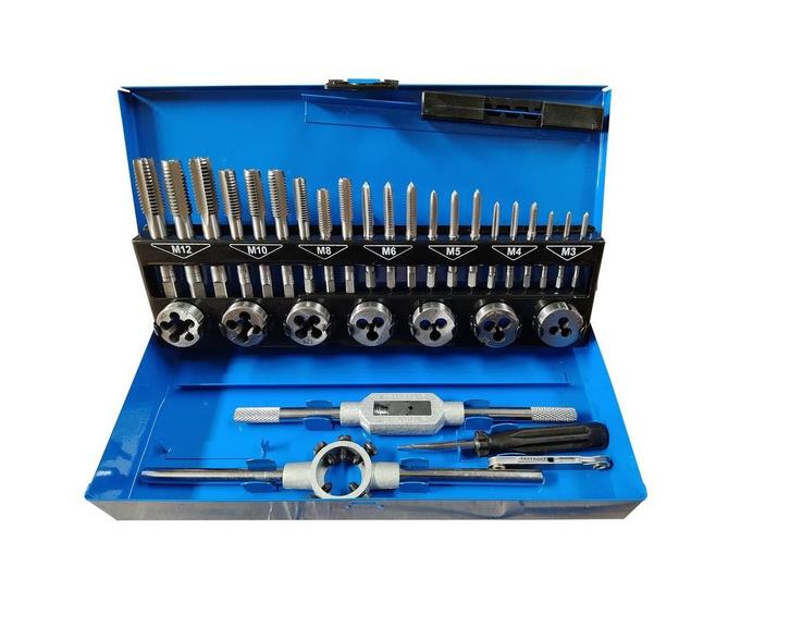 TM 32 Delige HSS M3-12 Tap en Snijset, Auto diversen, Autogereedschap, Verzenden