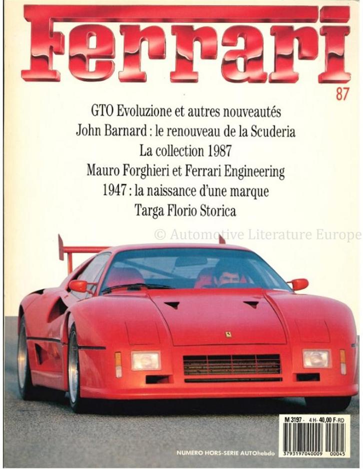 FERRARI 87, NUMERO HORS-SERIE AUTO HEBDO, Boeken, Auto's | Boeken
