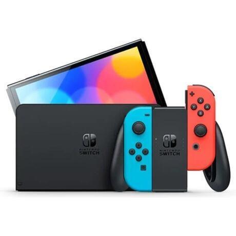 Nintendo Switch OLED Rood/Blauw (Nette Staat & Krasvrij S..., Games en Spelcomputers, Spelcomputers | Nintendo Switch, Zo goed als nieuw