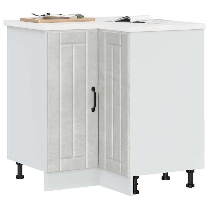 vidaXL Keuken hoekonderkast Lucca bewerkt hout betongrijs, Huis en Inrichting, Kasten | Overige, Nieuw, Verzenden