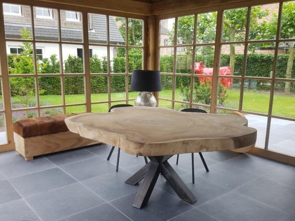 Ronde Boomstamtafel | Grootste voorraad | Direct leverbaar, Huis en Inrichting, Tafels | Eettafels, 100 tot 150 cm, 100 tot 150 cm