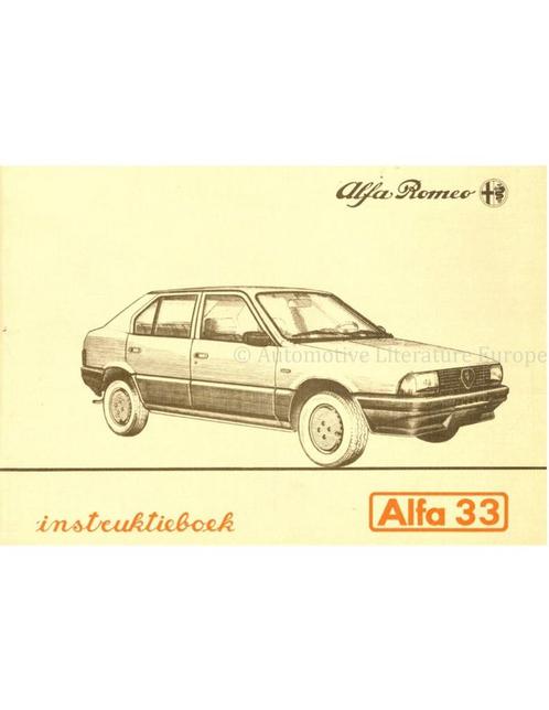 1983 ALFA ROMEO 33 INSTRUCTIEBOEKJE NEDERLANDS, Autos : Divers, Modes d'emploi & Notices d'utilisation