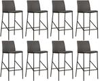 Set van 8 Leren barkrukken hoog - Echt leer, Industrieel,, Nieuw, Vijf, Zes of meer stoelen, Modern, Leer