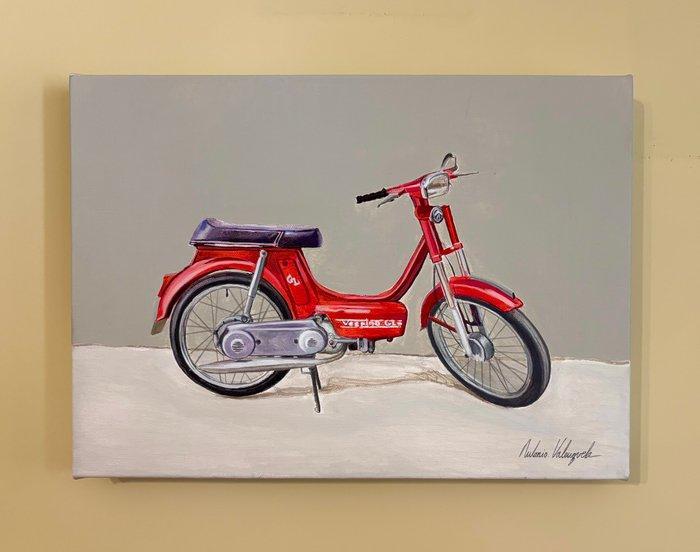 Antonio Valenzuela - Vespino GL 1978, Antiek en Kunst, Kunst | Schilderijen | Modern