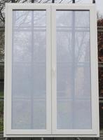 pvc terrasraam , raam ,chassis 146 x 215 creme / kwartsgrijs, Nieuw, Deurkozijn, Kunststof, 150 tot 225 cm
