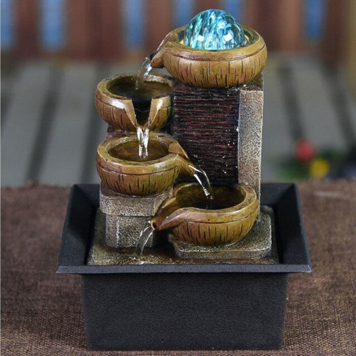 Mini Sier Waterval Feng Shui - LED Fontein Decor Ornament, Huis en Inrichting, Woonaccessoires | Wanddecoraties, Nieuw, Verzenden