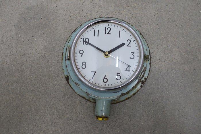 Wandklok - NHE - Glas, Staal - 1980-1990, Antiek en Kunst, Antiek | Wandborden en Tegels