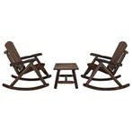 vidaXL 3-delige Loungeset massief vurenhout, Tuin en Terras, Verzenden, Nieuw, Loungeset
