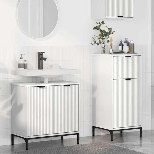 vidaXL Badkamermeubel Set 2 pcs Wit 39,5 x 36 x 88 cm, Huis en Inrichting, Badkamer | Badkamermeubels, Nieuw, Verzenden