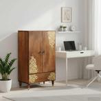 vidaXL Highboard met lade Bruin 60 x 33 x 100 cm Massief, Huis en Inrichting, Verzenden, Nieuw