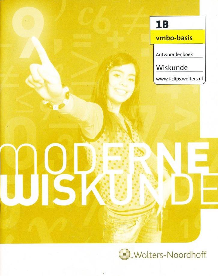 Moderne Wiskunde antwoordenboek 1B VMBO-basis, Boeken, Schoolboeken, Verzenden
