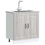 vidaXL Spoelbakonderkast Kalmar 80x46x81,5cm bewerkt hout, Huis en Inrichting, Verzenden, Nieuw