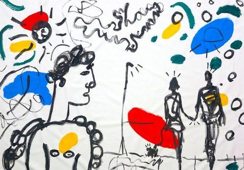 0xec6d0 (XX-XXI) - Le coup de foudre (Mouvement Le Nouveau, Antiek en Kunst, Kunst | Schilderijen | Modern