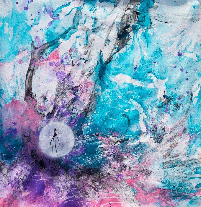 RAM - Cosmic Walker - Los 3 Hermanos - Xl Size, Antiquités & Art, Art | Peinture | Moderne