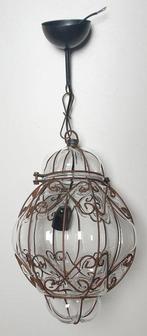 Gekooide hanglamp - Glas, Staal - Venetiaanse stijl hanglamp