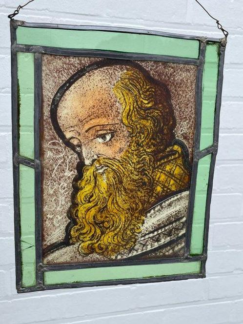 Niclaus Yves ( 1844 - 1922 ) - Glas-in-loodraam - Sint, Antiek en Kunst, Kunst | Niet-Westerse kunst