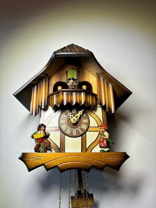 Muzikale koekoeksklok - Hout, Messing - 1970-1980, Antiek en Kunst, Antiek | Klokken