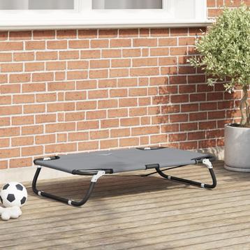vidaXL Hond Bed Vouwbaar Lichtgrijs S Oxford Stof en Staal, Verzenden