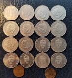 Nordic. Lot of 18 coins, varios metals and denominations XX