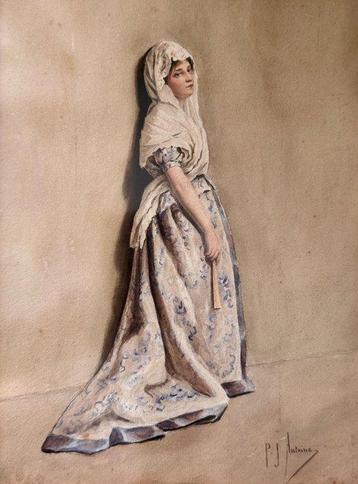 Pierre Joseph Antoine (1840-1913) (Belgium) - A full-length