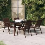 vidaXL 5-delige Tuinset bruin en zwart, Verzenden, Nieuw, Tuinset