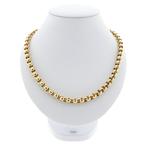 Gouden jasseron schakel collier | 44,5 cm (ketting), Ophalen of Verzenden, Gebruikt, Overige kleuren, Goud