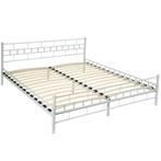Slaapkamerbed met lattenbodem - 200 x 180 cm, wit
