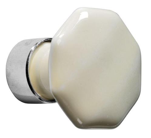 Meubelknop Octo porselein 34mm ivoor/glans nikkel, Huis en Inrichting, Woonaccessoires | Overige, Nieuw