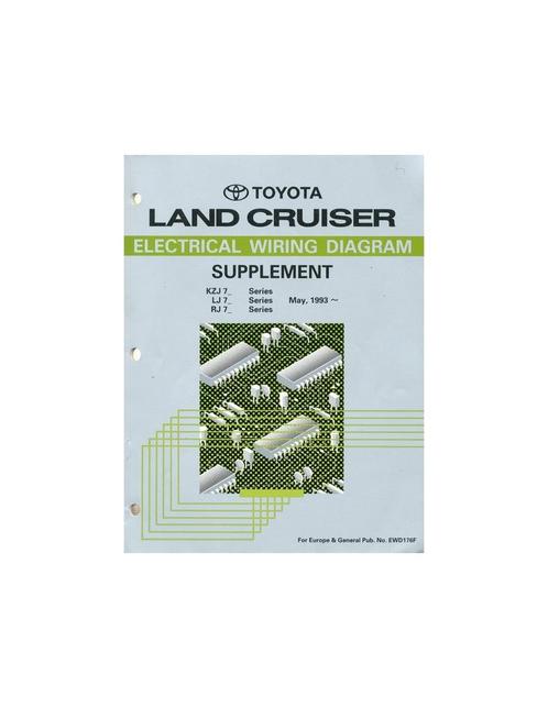1993 TOYOTA LANDCRUISER ELECTRISCHE SCHEMA'S BIJLAGE WERKP.., Auto diversen, Handleidingen en Instructieboekjes, Ophalen of Verzenden